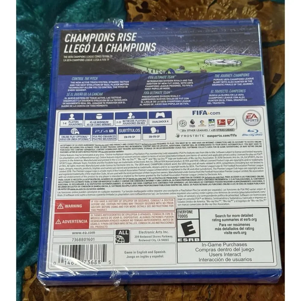FIFA 19 PS4 PLAYSTATION 4 SONY EA SPORTS SOCCER RONALDO BRAND NEW FACTORY SEALED